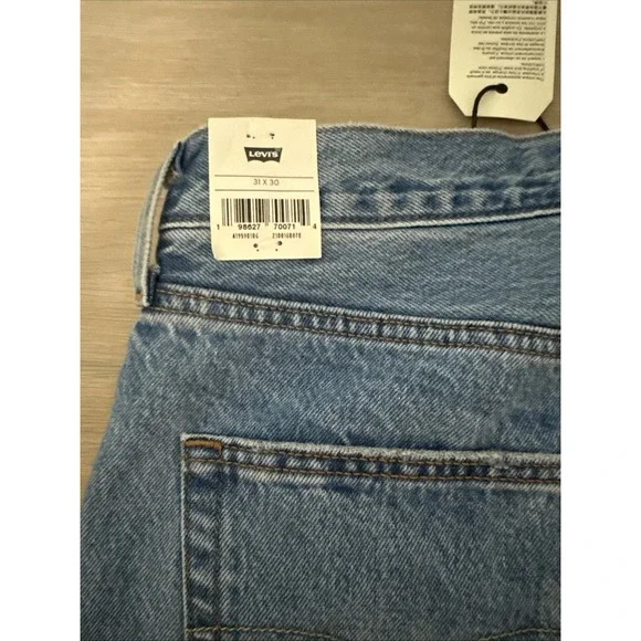 Levi's Premium Women 501 '90s Straight Leg Mid Rise Jeans 31x30  Blue  NWT - Picture 10 of 11